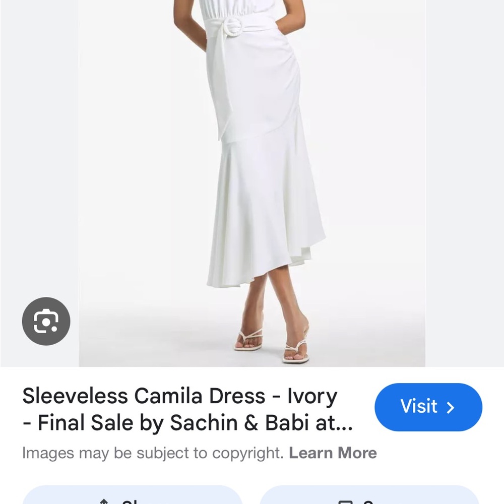 Sachin and Babi white dress size 10 new in plastic - Picture 3 of 7